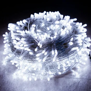 מחבר אורות 10m 20m 30m 50m 100m פיות אורות עמיד למים אורות מחרוזת נצנץ כוכב המנורה חרוז החתונה קישוטי חג המולד