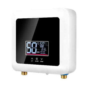 מחמם המים החשמלי 5.5 KW 110V,טמפרטורה קבועה תנור מים חמים עם שליטה מרחוק(לבן) תקע אמריקאי