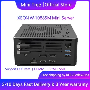 מידע קפה אגם מיני גיימר PC Xeon W-10885M 2276M RAM ECC Win11 Web Server Host 2*DDR4 NVME 2Lans המחשב השולחני HD DP Type-C