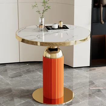 מינימליסטי שולחן קפה עגול מודרני יוקרתי נורדי ייחודי שולחנות קפה לסלון מתכת פשוטה Moveis פארא סאלה ריהוט הבית