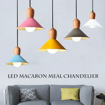 מנורת תקרה E27 LED אורות תליון חי קישוט חדר ארוחות יוקרה אווירה אמנות המטבח מלון חישוק