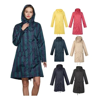 מעיל גשם לנשימה נייד בנות ארוך מעיל חסין גשם נשים מעיל ז ' קט
