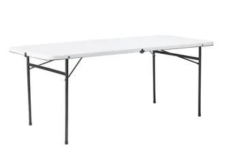 מעמודי התווך 6 רגל קיפול פלסטיק שולחן מתקפל לבן, שולחן פיקניק מתקפל שולחן קמפינג חיצוני רהיטים, ציוד מחנאות