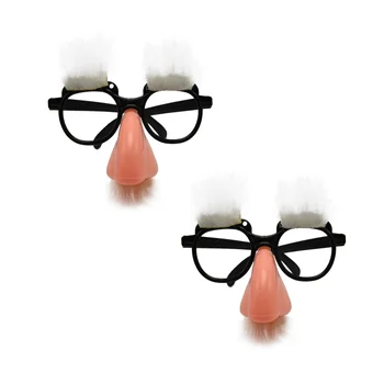 מצחיק להתחפש 2pcs משקפיים האף משקפיים עם הגבות ואת השפם השמלה אביזרים עבור מסיבת תחפושות טובות