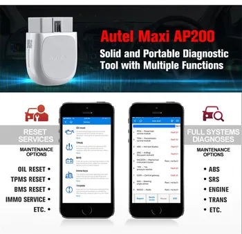 מקורי Autel AP200 AP 200 MaxiAP OBD2 Bluetooth קוד הקורא עם מלא מערכת פשוטה מהדורה של MK808
