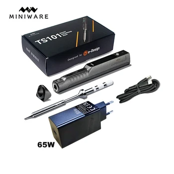 מקורי TS101 Mini USB מלחם חשמלי מתכוונן טמפרטורה דיגיטלי נייד תחנת הלחמה B2 טיפ 65W TS100 לשדרג