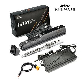 מקורי TS101 מלחם חשמלי מתכוונן טמפרטורה דיגיטלית Mini USB תחנת הלחמה 24V 3A ספק כוח TS100 לשדרג