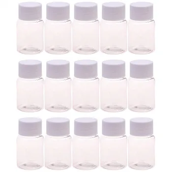 משלוח חינם 120pcs/lot 15ML ריק ראויים לשתייה נקי פלסטיק רפואה הבקבוקון מכיל עבור חולים אבקה כימית הגלולה
