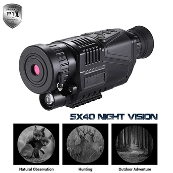 משקפת ראיית לילה 5X40 אינפרא אדום IR 400 דיגיטלי צופיות וידאו DVR מצלמה חיצונית מוגנת ציד P1X-0540