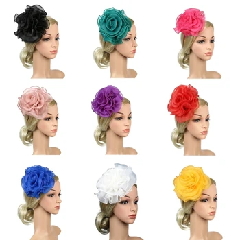 מתוק Headbands מנופחים צורת הפרח בגימור אופנת הכובעים רב תכליתי אירועים נשף מסיבת שיער חישוק על אישה.