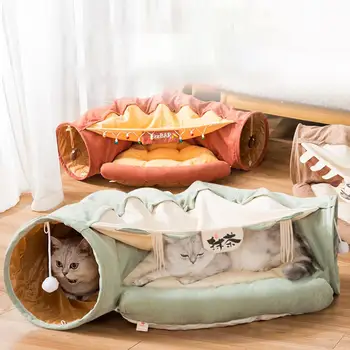 מתקפל מקורה חתול המנהרה המיטה חתלתול משחק אינטראקטיבי מחמד צעצוע פעילות גופנית גור אספקה