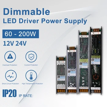 ניתן לעמעום LED נהג אספקת חשמל AC 200-264V פלט מתח AC 12V 24V 100-400W, Thyristor עמעום אספקת חשמל