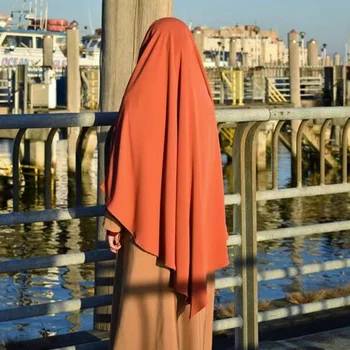 נשים מוסלמיות תפילה חיג ' אב ארוך צעיף Jilbab האסלאמית גדול תקורה שמלה כיסוי מלא בגדים הרמדאן Khimar הערבי פולחן שירות
