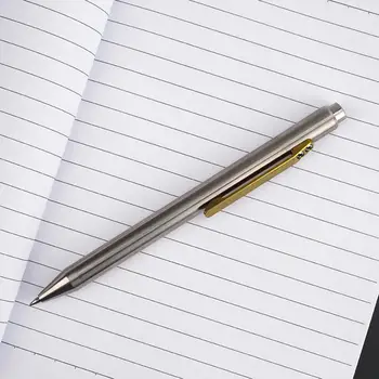 נשלף עט כדורי טיטניום סגסוגת נייד כיס מתנה בעט כדור סימן בולט פעולה עט לכתיבת הספר לשימוש יומיומי