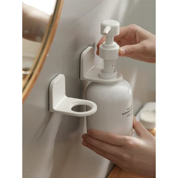 סבון מחזיק בקבוק או הידיים Sanitiser מתקן אחסון מתלה קיר רכוב סוגר ציוד מטבח אגרוף חינם שירותים מדף