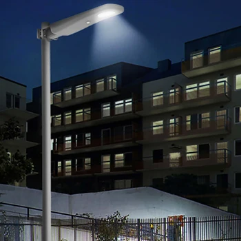 סגסוגת אלומיניום משולב 25W סופר מבריק 2500lm אנרגית שמש רחוב בית ביטחון חיישן אור LED חכמה על קיר העמוד פוסט