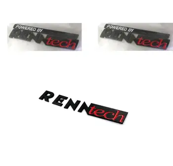 סגסוגת מתכת מופעל על ידי RENNTECH רכב מדבקת לוגו סמל התג קובע