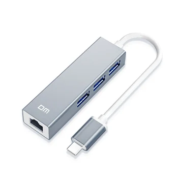 סוג C עד 3 יציאת USB3.0 מהירות גבוהה רכזת עם 1000mbps Ethernet CHB013 תמיכת HDD 1TB מהירות העברה של עד 300mb/s