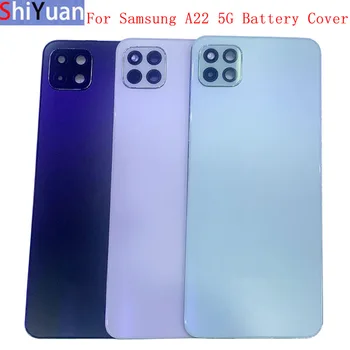 סוללה כיסוי חזור הדלת האחורית דיור Case For Samsung A22 5G A226 הכיסוי האחורי בעזרת עדשת המצלמה לוגו תיקון חלקים