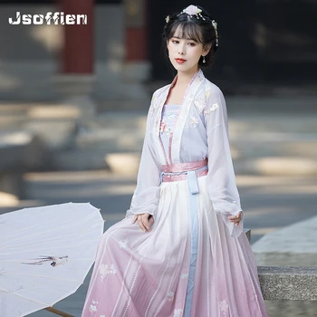 סינית מסורתית Hanfu תחפושת האישה אלגנטיות שושלת טאנג שמלת נסיכה העתיקה פולק טאנג חליפה פיות ביצועים בגדים