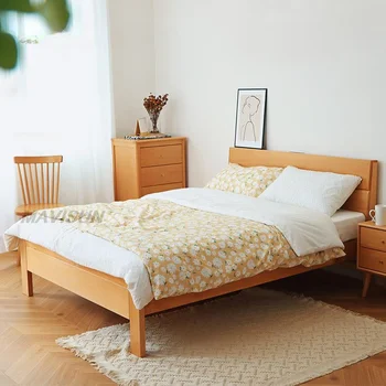 סקנדינבי מינימליסטי ילדים מיטות אשור מוצק עץ מודרני יחיד, כפול מיטות ילדים הדירה גאמה Infantil ריהוט חדר שינה
