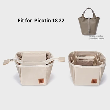 עבור H Picotin 18 22 סאטן הארנק מארגן הכנס עם רוכסן תיק מעצב קוסמטיים שקיות נייד איפור בתיק כיס פנימי