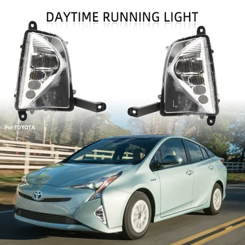 עבור טויוטה פריוס 2016 2017 2018 LED פנסי ערפל קדמיים הפגוש הקדמי נהיגה ערפל מנורה אור יום Foglights אביזרי רכב