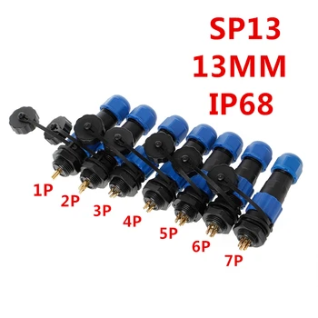 עמיד למים מחבר SP13 13mm מסוג 2 3 4 5 6 7Pin IP68 מחבר כבל תקע ושקע תעופה Plug SP1310 חוט החשמל כבל