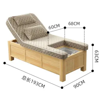 עץ מלא יופי מיטה חשמלית לטקס רגל אמבטיה חנות עיסוי כף הרגל למיטה רגליים לאמבטיה היופי האוזן בחירת ספה הרגל טיפול בריאות המיטה