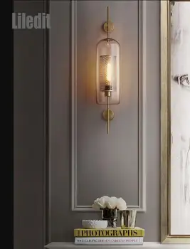 פוסט מודרני משובח LED מנורת קיר מנורות קיר-תאורה בחדר השינה מנורת הסלון קישוט קיר רכוב האירופי אור led