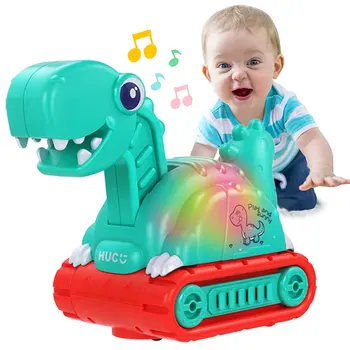 צעצועים לתינוקות להאיר מוסיקלי שורץ דינוזאורים צעצועי מונטסורי חושי אינטראקטיבי חשמלי צעצועים לילדים, מתנת יום הולדת