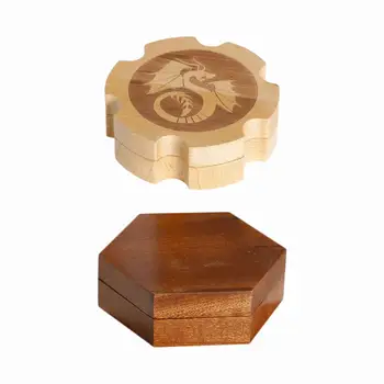 קוצץ בעל תיבת בעבודת יד יכול מחזיק Polyhedral קוביות עץ קוביות אחסון