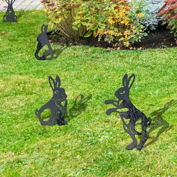 קישוט הגן ארנב חמוד ארנבות הפסחא פסלים הכפרי גן בסגנון דקורטיבי ההימור גן עיצוב
