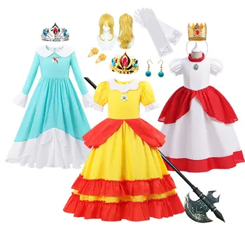 שמלת ילדה את הנסיכה פיץ ' Cosplay תלבושות הילדים מסיבת יום הולדת חג המולד, ליל כל הקדושים Vestido ילד להתלבש בגדים Fansy