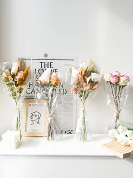 תוספות סימולציה הזר תמונה אביזר קישוטי צילום רקע קישוט Inssimulation פרחים ורד פרג מחזיק פרחים