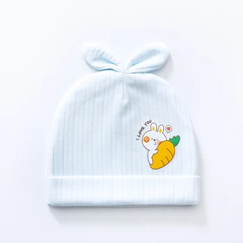 תינוק שרק נולד כובע אביב סתיו טהור כותנה שכבה כפולה בייבי בנים בנות כובעים לנשימה אקארד כובעים עבור ילדים תינוק 0-3 חודש