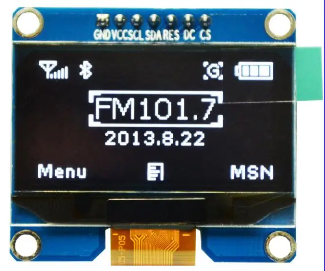 1.54 אינץ לבן/ כחול/ צהוב תצוגת OLED מודול 7pin 128*64 1.54-אינץ OLED מודול SSD1309 - 0