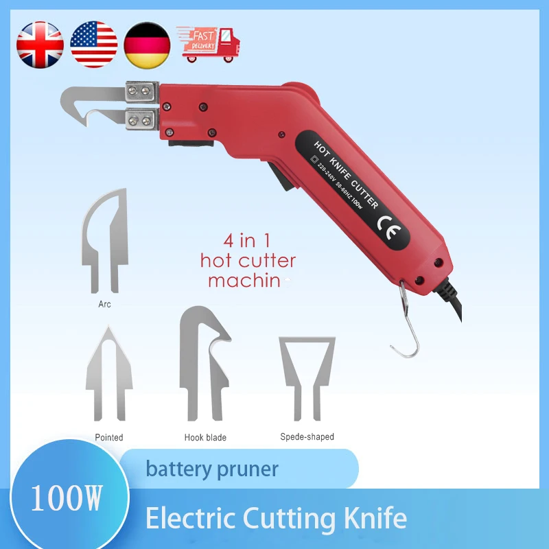 100W חשמלי חיתוך סכין חיתוך קלקר סכין כף יד חשמלי קצף תרמית חותך מהר כלי חיתוך מספריים חשמליים - 0