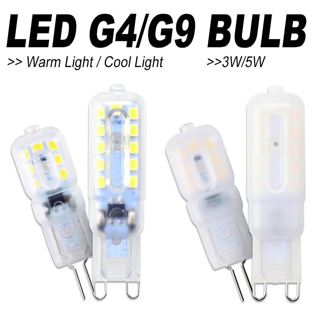 10PCS תירס נורת 3W 5W LED נורת G9 אור הנר Dimmable המבחנה G4 מנורת LED 220V Bombillas אור LED חיסכון באנרגיה תאורה ביתית - 0