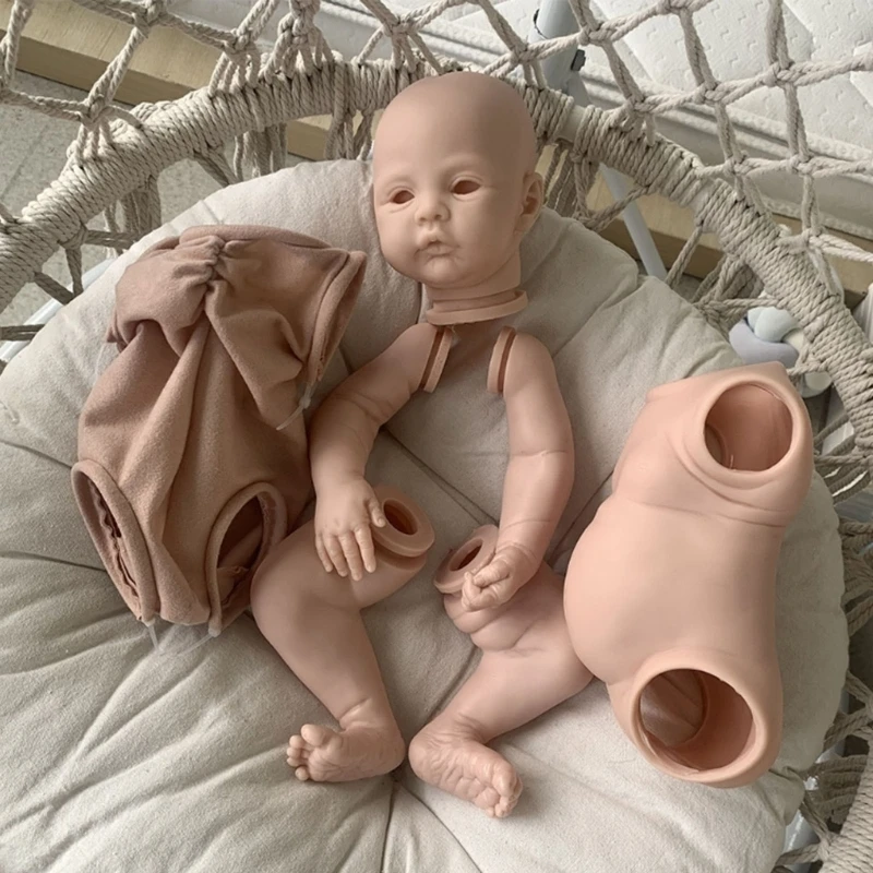 17-ב צבוע בובות תינוק DIY סט עובש עם ראש מלא הגפיים & הגוף - 0