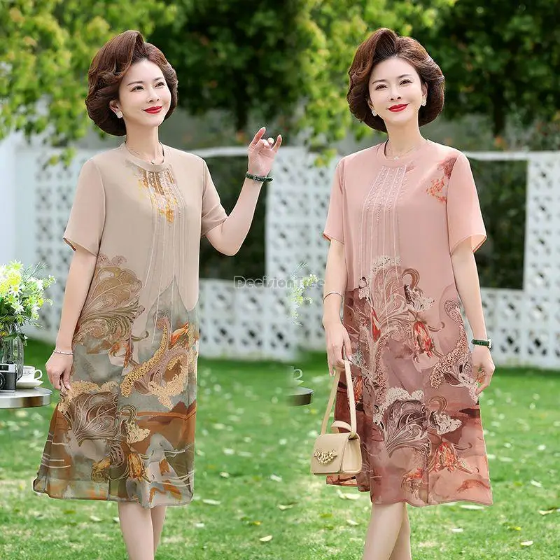 2023 שיפור סיני החלוק שמלת קיץ סיבוב חדש צווארון שרוול קצר זמן חופשי סגנון נשים היומי רטרו סיני השמלה - 0