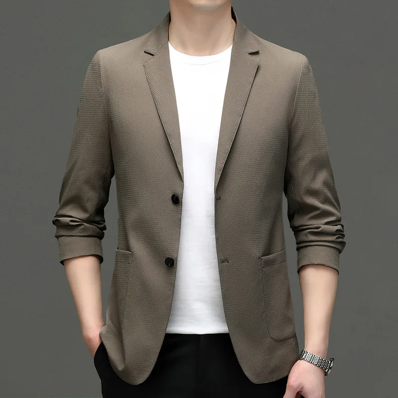 6511-2023 גברים חליפה חליפה האביב עסקים חדשים מקצועי של הגברים ז ' קט קליל הגירסה הקוריאנית של החליפה. - 0