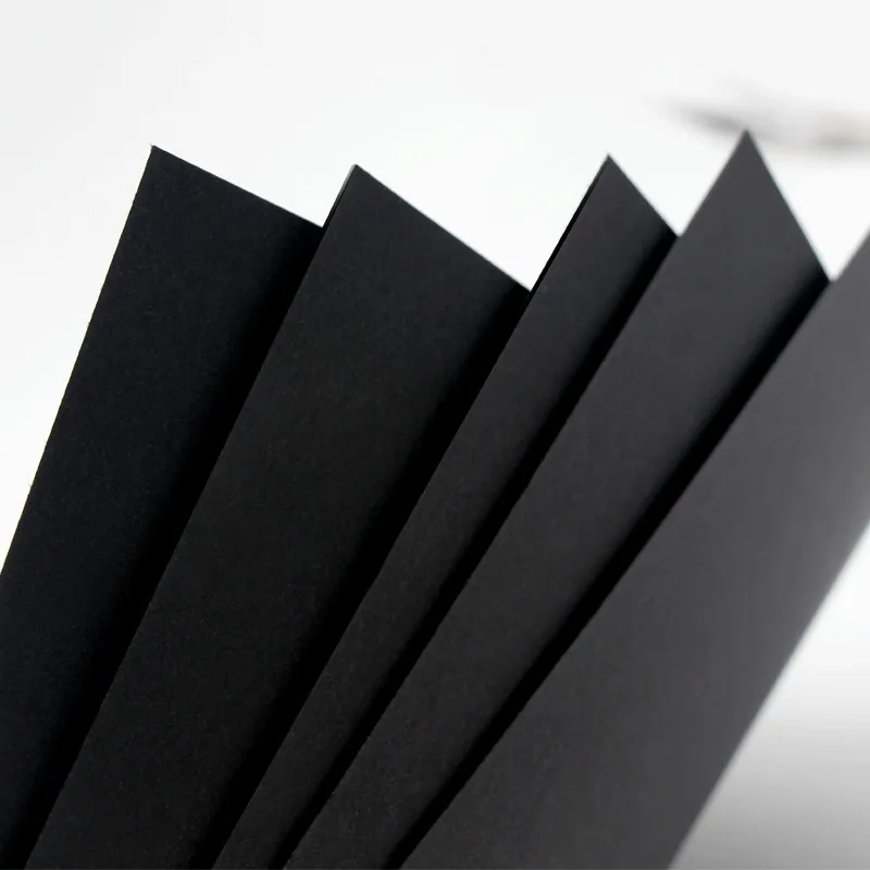 A3 A4 טהור עיסת עץ שחור נייר קרטון ילדים גרפיטי DIY נייר בגן ילדים בעבודת יד עותק הנייר: נייר רקע - 0