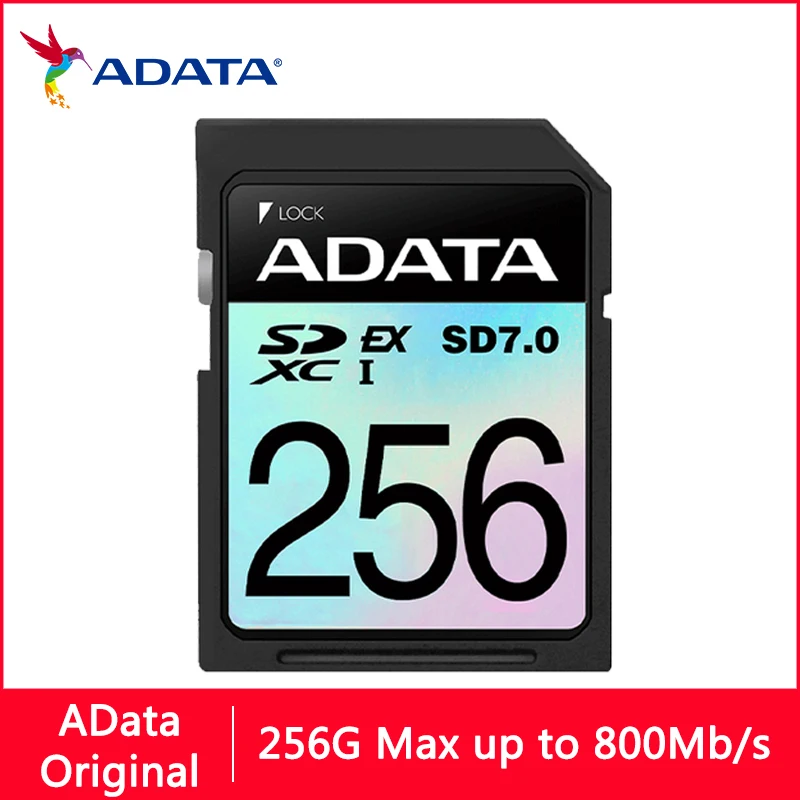 ADATA SD 256GB כרטיס זיכרון פלאש 512GB כרטיס SD U3 4K Microsd כרטיסי SD למצלמה SD 7.0 עד 800Mb/s - 0