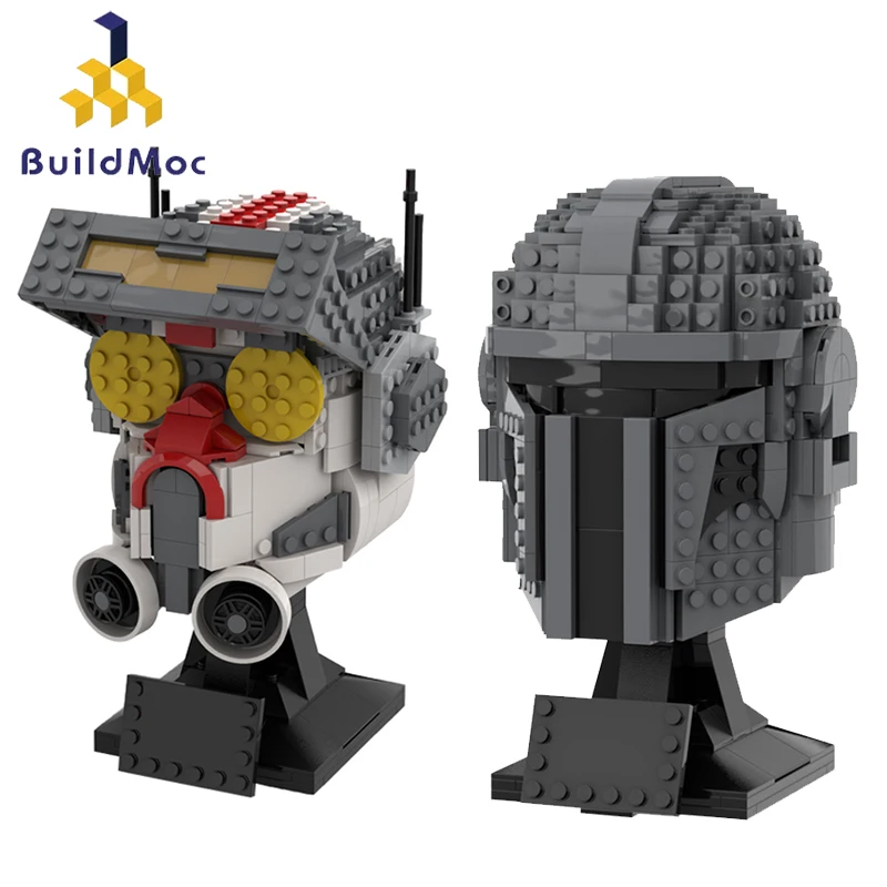 Buildmoc מלחמות חלל צוות 99 הצבא רע-Batchs טק הקסדה פסל Mandalorians דמויות פעולה להגדיר אבני הבניין צעצועים מתנה - 0