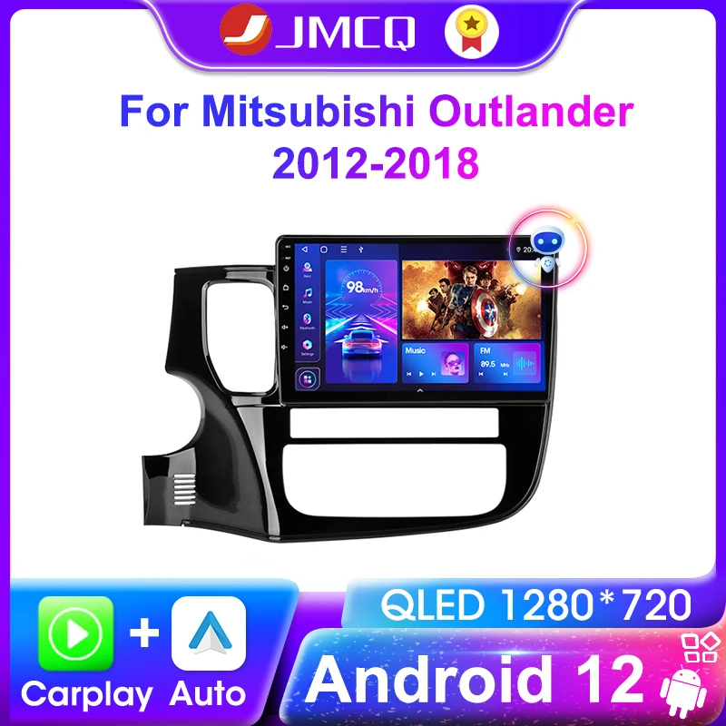JMCQ 2Din אנדרואיד 12 רדיו במכונית עבור מיצובישי נוכרי xl 3 2012-2018 ניווט GPS סאב מולטימדיה נגן וידאו Carplay - 0
