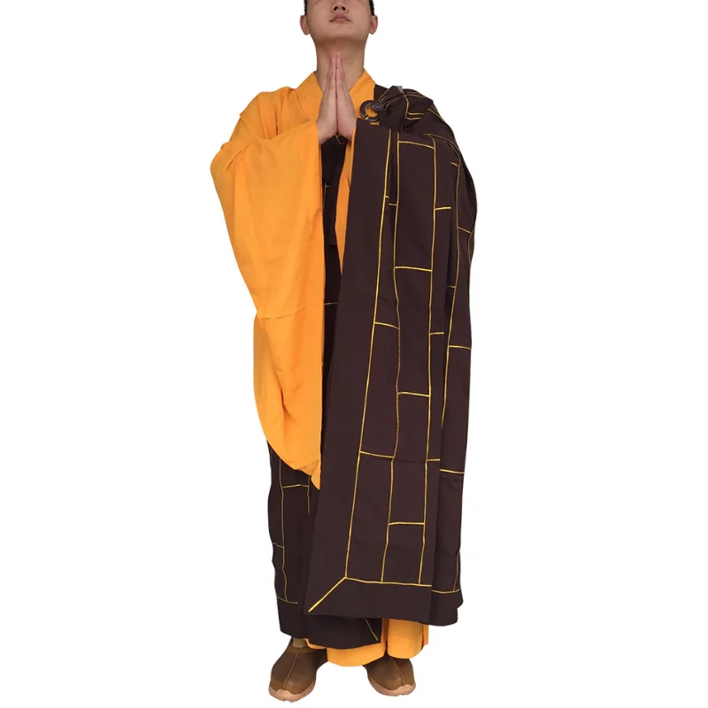 Kasaya Jiasha סיני בודהיסטי גלימות בודהיזם נזיר Zuyi חום Ziyi גברים - 0