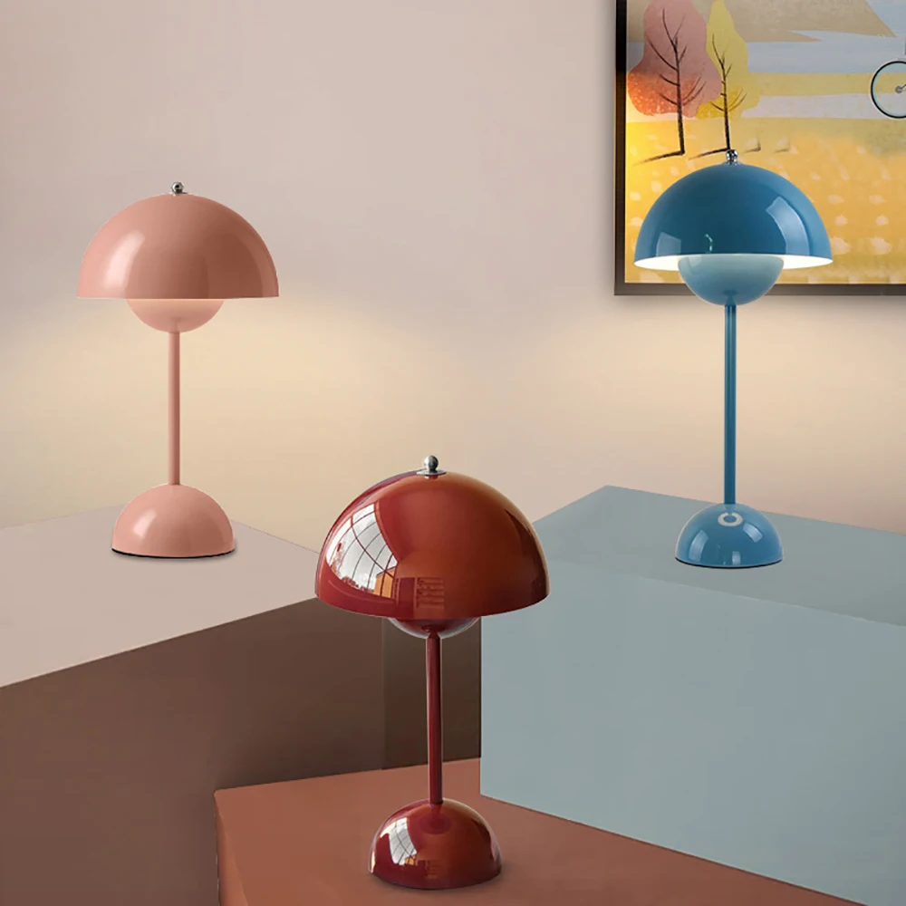 LED Touch עמעום מנורת הקריאה ניצן פרח המנורה שליד המיטה נורדי פשוט דנית מנורת שולחן מנורת שולחן פטריות מנורת עבור עיצוב הבית - 0