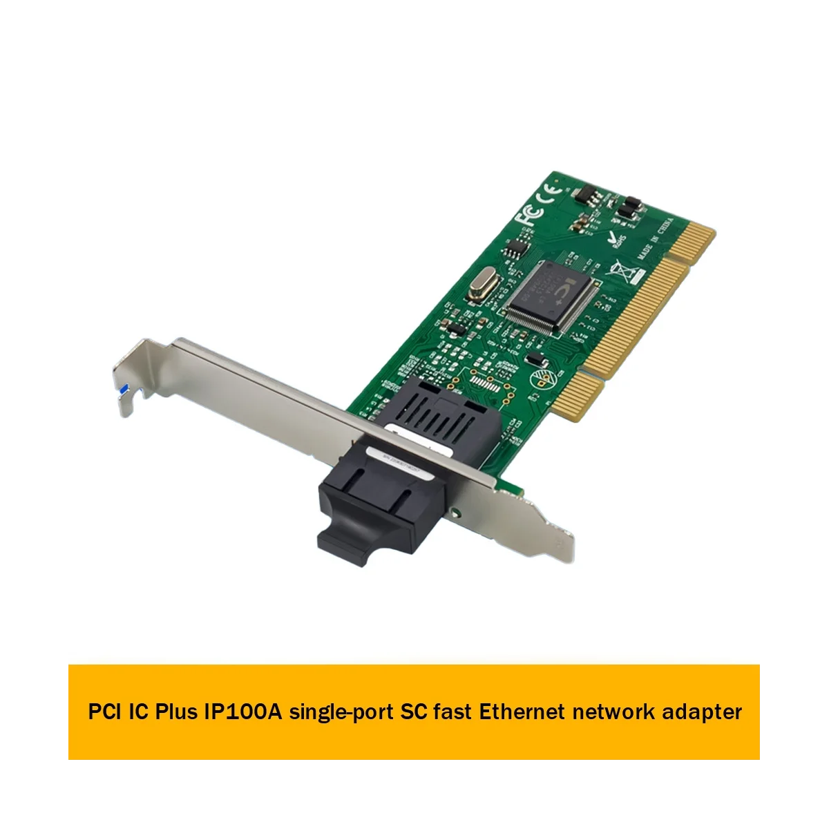 PCI IC בנוסף IP100A יציאה אחת Fast Ethernet כרטיס רשת 100Mbps סיבים אופטיים כרטיס רשת Ethernet Adapter - 0