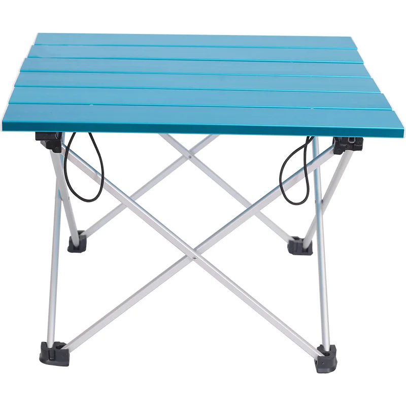 אלומיניום מתקפל שולחן קמפינג חיצוני קל משקל, שולחן קמפינג חוף חצרות מסיבת ברביקיו קלה במיוחד, קיפול השולחן S גודל - 0
